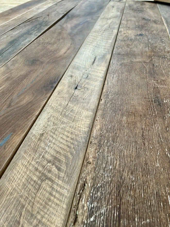 Original French Oak Flooring Side View