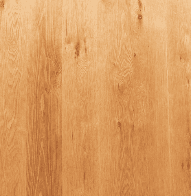 American White Oak (Rustic) - Close-up of rustic oak flooring with distinct grain patterns.